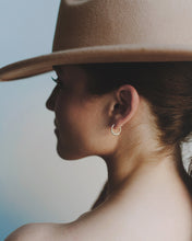 Load image into Gallery viewer, MAGHRA - Vintage style dainty gold bobble huggie beaded bubble mini hoop earrings beads bauble edge boho minimalist stacking small hoops