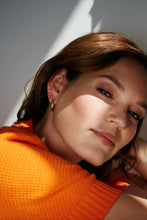 Load image into Gallery viewer, Twist rope hoop earrings, spiral twist hoops, wreath hoops, vintage hoops, boho, minimalist, classic, stacking., lightweight earring 925