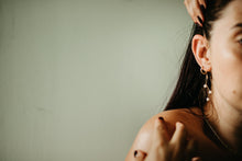 Load image into Gallery viewer, GRETA - Dangling genuine shell pearl earrings vintage dainty dangle drop pearl earrings gold boho bride wedding bridesmaid gift 925 silver