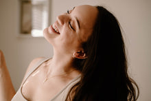 Load image into Gallery viewer, CLAW - Layered mini huggie hoop stud earrings huggie earring dainty cross stacked gold huggie hoop earring boho gift vintage style 925