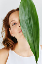 Load image into Gallery viewer, PYRA - Modern unique geometric minimalist pyramid triangle 3d stud huggie mini hoop earrings 925 sterling silver gold rose gold boho minimal