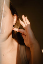 Load image into Gallery viewer, Dainty disc choker, boho choker, satellite, bead necklace, rhodium, 925 silver, gold disc necklace, mini disk choker, minimalist, stacking