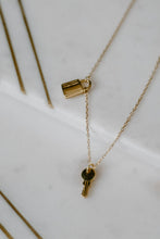 Load image into Gallery viewer, BONNIE - French vintage street style dainty minimalist lock and key dainty necklace 925 silver boho gold padlock pendant key charm gift