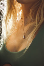 Load image into Gallery viewer, Water drop choker, mini charm choker, waterdrop necklace, droplet chain necklace, boho, satellite, dainty droplet choker, stacking, 925