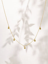 Load image into Gallery viewer, NESKA II - Dainty boho style choker necklace gold plated sterling silver rhodium cable chain mini disc choker minimal stacking necklace