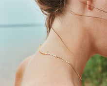 Load image into Gallery viewer, MARY - Minimalist gold gucci chain choker necklace, 925 silver boho bride wedding stacking gold choker necklace thin dainty chain