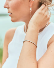 Load image into Gallery viewer, Bead chain bracelet, chunky gold chain, long rice chain, bean chain, adjustable length, boho chain, thick gold chain bracelet, 925 silver