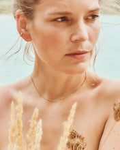 Load image into Gallery viewer, MARY - Minimalist gold gucci chain choker necklace, 925 silver boho bride wedding stacking gold choker necklace thin dainty chain