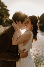 Load image into Gallery viewer, Chandelier pearl earrings, light dangling pearl, drop earring, white pearl cluster, wedding earring, bridal, bridesmaid gift, 925 gold hook