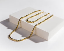 Load image into Gallery viewer, Bead chain bracelet, chunky gold chain, long rice chain, bean chain, adjustable length, boho chain, thick gold chain bracelet, 925 silver