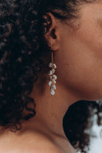 Load image into Gallery viewer, MEGAN - Dangling baroque pearl earrings vintage street style chandelier statement cluster pearl boho bride wedding bridesmaid gift 925 gold