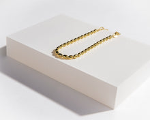 Load image into Gallery viewer, Bead chain bracelet, chunky gold chain, long rice chain, bean chain, adjustable length, boho chain, thick gold chain bracelet, 925 silver
