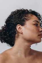 Load image into Gallery viewer, KRISTI - Layered mini double spiral huggie hoop earring dainty stacked twist layered rose gold twister silver unique double piercing gift