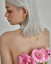 Load image into Gallery viewer, Birth Month Flower NECKLACE - dainty birth flower coin pendant necklace gold horoscope birth month zodiac coin necklace personalized gift