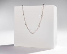 Load image into Gallery viewer, BELLE - Dainty bead satellite chain choker necklace 925 sterling silver boho style gold plated silver bead orb chain stacking necklace