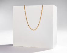 Load image into Gallery viewer, BELLA - Dainty bead satellite bobble chain choker necklace 925 silver gold filled gold vermeil beaded bauble choker stacking long necklace
