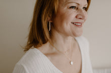 Load image into Gallery viewer, Statement pearl hoop earrings, large pearl hoops, genuine pearl earring, bold hoops, gold pearl hoops, event, wedding earring, bridal, 925