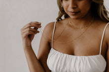 Load image into Gallery viewer, BELLE - Dainty bead satellite chain choker necklace 925 sterling silver boho style gold plated silver bead orb chain stacking necklace