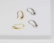Load image into Gallery viewer, BRENNA - Abstract water tear drop earring droplet hoop earring gold 925 minimalist waterdrop teardrop gold hook earring minimalist gift