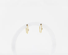 Load image into Gallery viewer, Mini cz cuff hoop, ear cuff, wrap earring, gold ear clip, cz cuff, gold hoop earring, huggie earring, 2 in 1, no piercing earring, ear wire