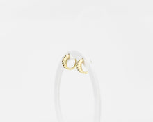 Load image into Gallery viewer, Small dome hoops, dainty bold hoops, mini croissant hoops, puff hoops, small ribbed earring, gold huggie hoops, shell, vintage hoop earrings