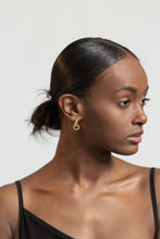 Load image into Gallery viewer, Double circle hoops, statement, hollow hoops, chunky hoop earrings, spiral hoops, twist rope hoop, wreath hoops, puffy hoops, 2 in 1 earring