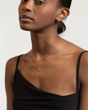 Load image into Gallery viewer, AMELIA - dainty minimalist abstract pebble pendant necklace w/ 925 gold plated sterling silver boho style gold organic pendant necklace