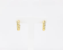 Load image into Gallery viewer, Chunky twist hoops, thick hoop earrings, spiral twist hoops, large gold hoops, statement hoops, French vintage, chunky wreath earrings, boho