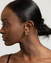 Load image into Gallery viewer, Chunky twist hoops, thick hoop earrings, spiral twist hoops, large gold hoops, statement hoops, French vintage, chunky wreath earrings, boho