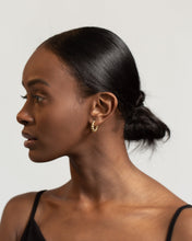 Load image into Gallery viewer, Chunky twist hoops, thick hoop earrings, spiral twist hoops, large gold hoops, statement hoops, French vintage, chunky wreath earrings, boho