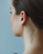 Load image into Gallery viewer, MAGHRA - Vintage style dainty gold bobble huggie beaded bubble mini hoop earrings beads bauble edge boho minimalist stacking small hoops