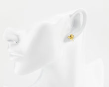 Load image into Gallery viewer, Small flower stud, flower petal earring, mini flower studs, petal studs, vintage, floral, lightweight, wedding, bridal gift, boho, 925