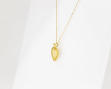 Load image into Gallery viewer, Scalloped heart pendant, vintage, filigree, gold mirror, heart necklace, ornate, antique, heart shaped pendant, heart coin necklace, unique