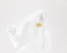 Load image into Gallery viewer, Statement knot stud, chunky knot earring, abstract, minimalist, bold. thick, solid, extra large stud, vintage, unique, street style, 925