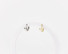 Load image into Gallery viewer, Tiny huggie pearl hoop, crossover effect, mini huggie earrings, dainty pearl, mini hoops, wedding bridal pearl, bridal gift, 925 silver