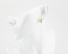 Load image into Gallery viewer, Mini double hoops, ribbed, stacked hoops, dainty bold earrings, c hoops, thick mini hoops, wide huggie hoops, small, chunky hoops, stud, 925