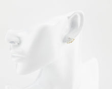 Load image into Gallery viewer, Pearl ear jacket, mini shell pearl, 2 in 1, ear jacket, climber earrings, adjustable, mini pearl earrings, wedding, boho, bridal, 925