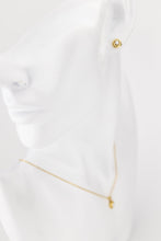 Load image into Gallery viewer, Entwined pearl studs, circle pearl studs, infinity hoop, dainty, small, tiny, minimalist, gold pearl earrings, bridesmaid, bridal gift, 925
