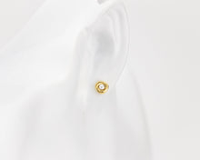Load image into Gallery viewer, Entwined pearl set, circle pearl pendant, stud earrings, dainty, small, vintage style, tiny, minimalist pearl, bridesmaid, bridal gift, 925