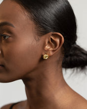 Load image into Gallery viewer, Statement knot stud, chunky knot earring, abstract, minimalist, bold. thick, solid, extra large stud, vintage, unique, street style, 925