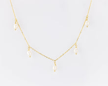 Load image into Gallery viewer, Satellite pearl choker, orb, baroque pearl necklace, genuine, freshwater pearls, mini pearl necklace, boho choker, stacking, bridal, wedding