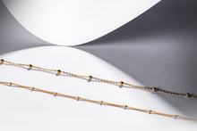 Load image into Gallery viewer, BELLA - Dainty bead satellite bobble chain choker necklace 925 silver gold filled gold vermeil beaded bauble choker stacking long necklace
