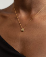 Load image into Gallery viewer, AMELIA - dainty minimalist abstract pebble pendant necklace w/ 925 gold plated sterling silver boho style gold organic pendant necklace
